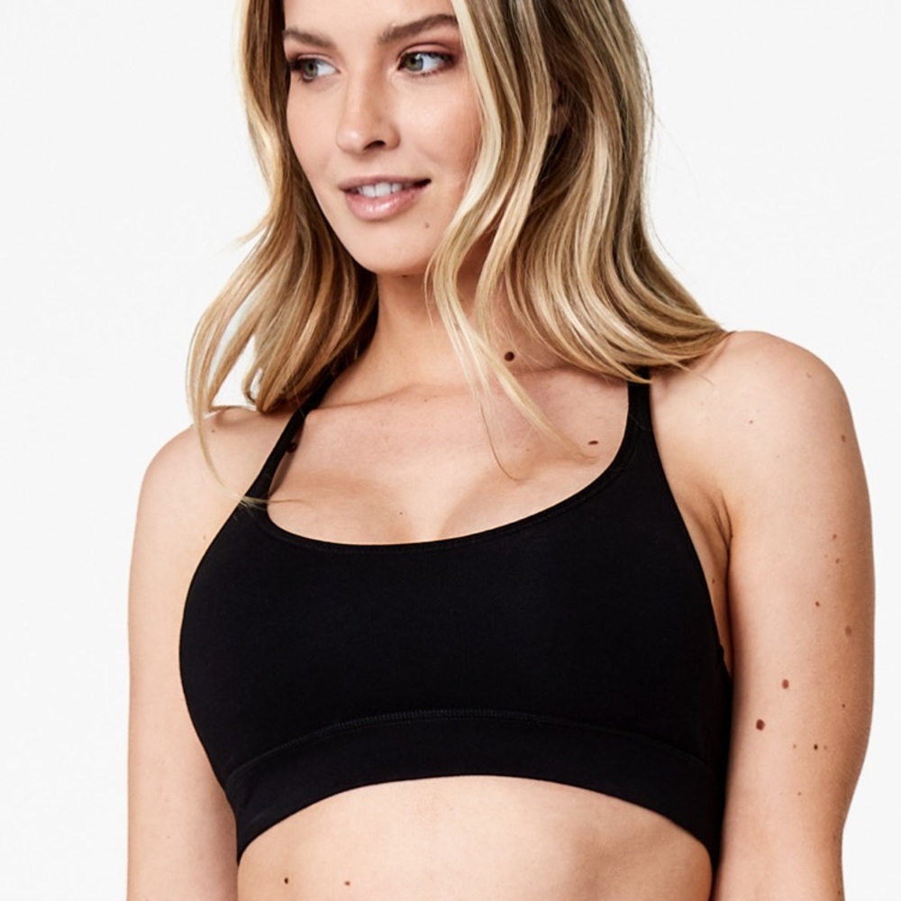 Pact Organic Cotton Black Racerback Bra S